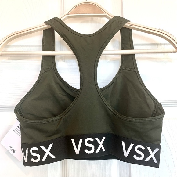 Olive Green Player Racerback Sports Bra Bralette - Picture 3 of 6
